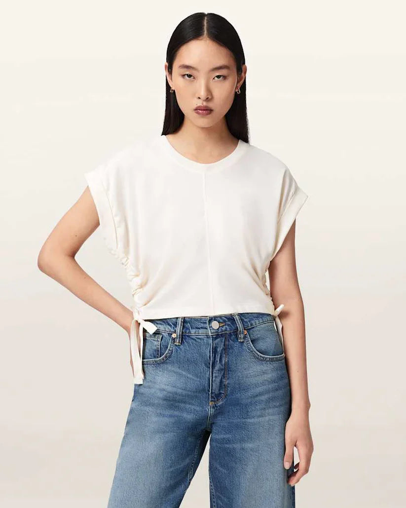 Mira Women's Cropped Satin T-Shirt